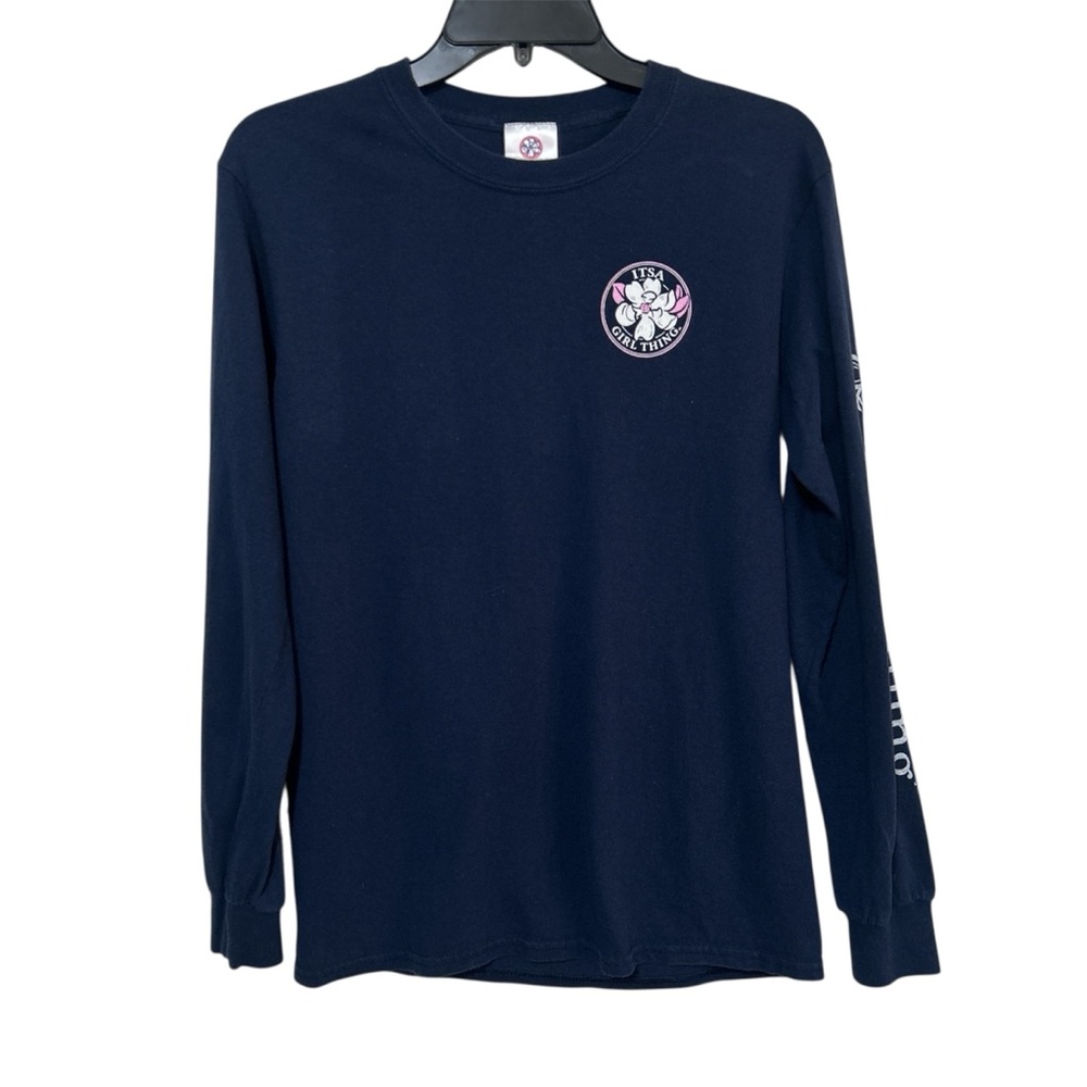 Itsa Girl Thing Navy Blue "Pugkin Spice" Fall Long Sleeve Graphic Shirt
